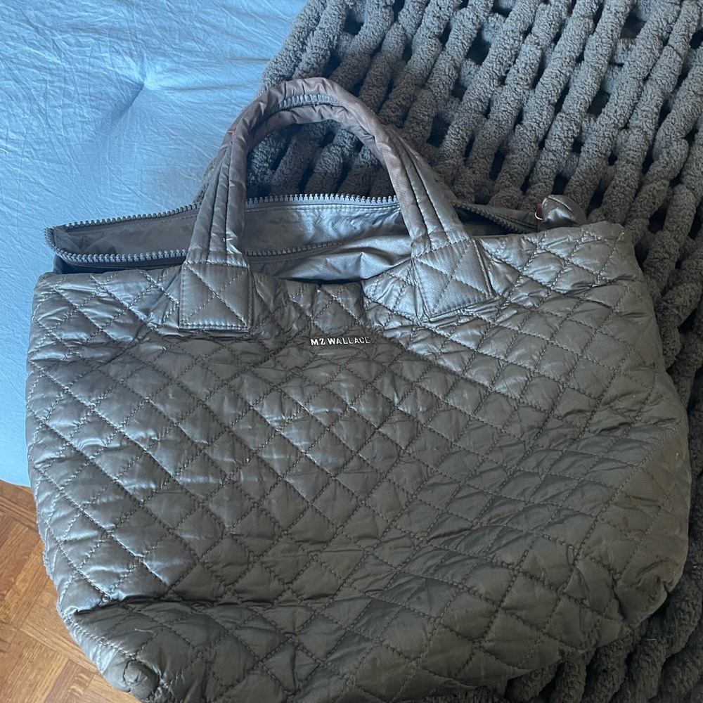 MZ Wallace small metro tote silver